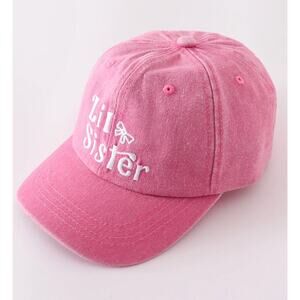 BOUTIQUE Abby & Evie Pink Little Sister Denim Hat 100% Cotton